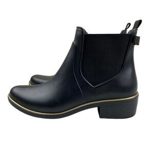 Kate Spade Solstice Chelsea Rain Boot Preppy Academia Whimsygoth Ankle Boot S 7